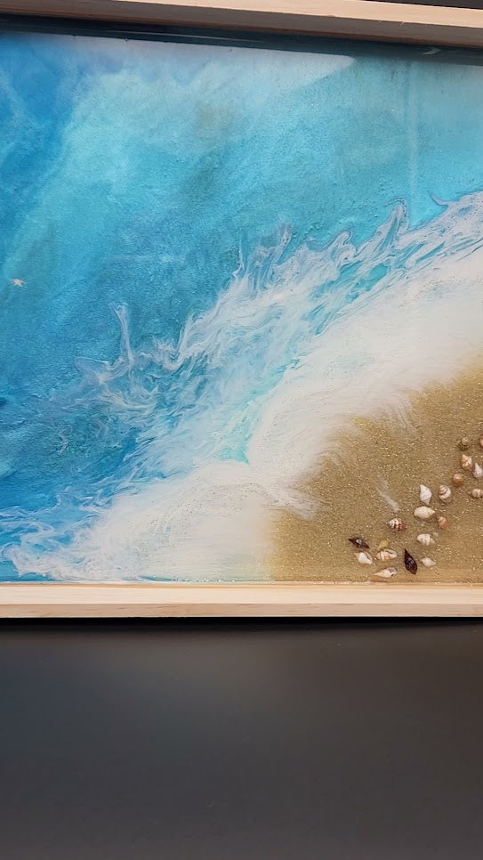 Beachy Resin Serving Tray