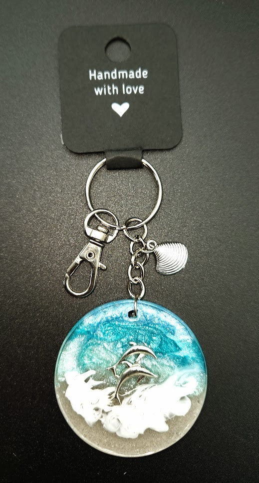 Seashell key chain, Gifts for teen girls, beach lover gift, Dreaming of the sea keychain, Sea turtle gifts for Mom, Beach bridesmaid gift